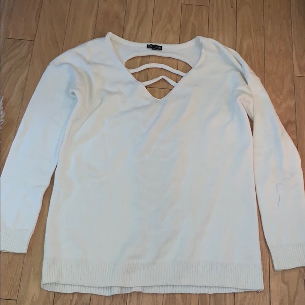 White oversized sweater